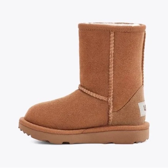 UGG | Classic Weather Short II toddler Boots Chestnut Wool Lined NEW - Picture 9 of 11